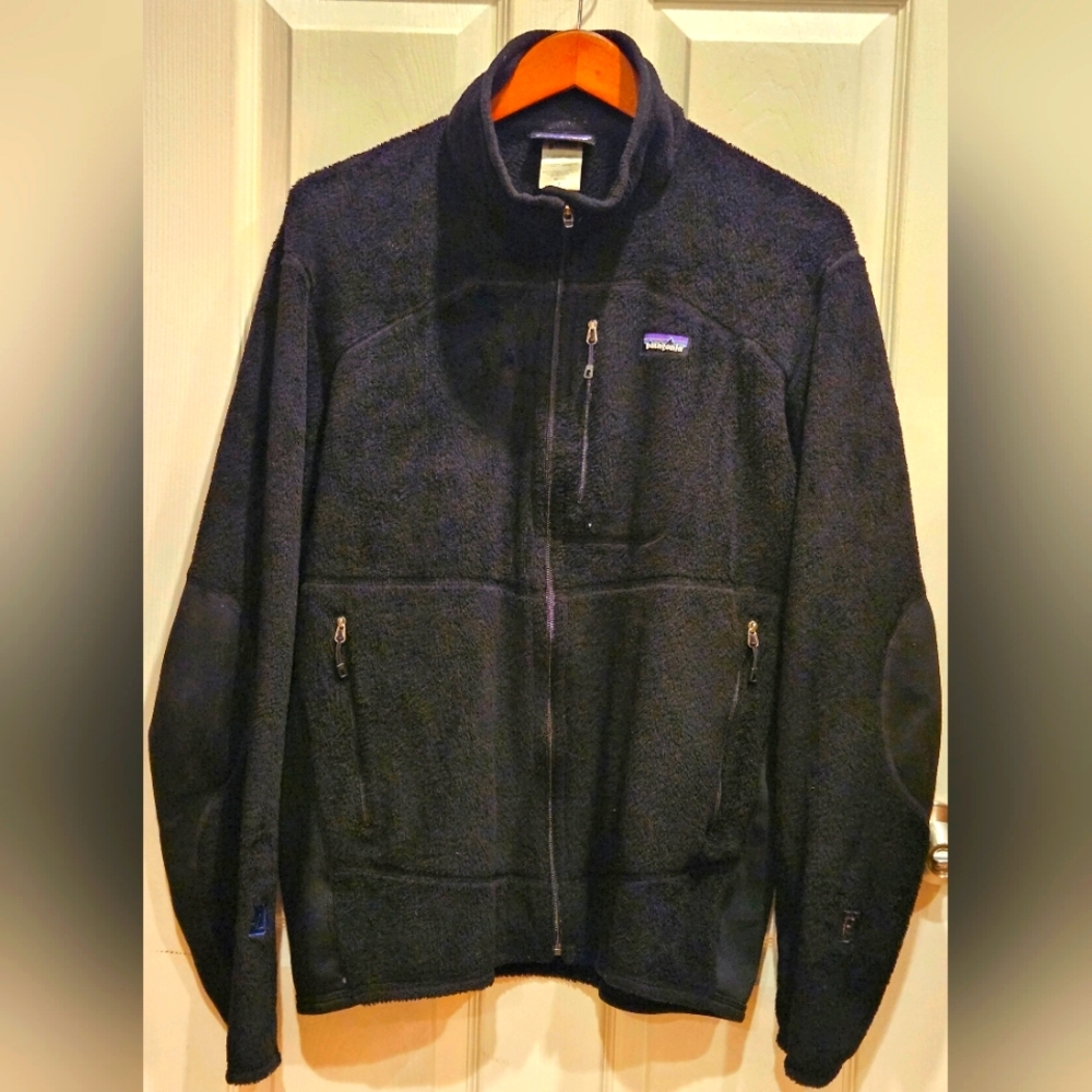 Patagonia Common Threads R2 Black Full Zip Knit Fleece Jacket Men’s Size Large